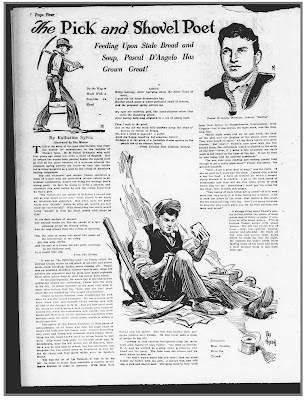 A photo from a page of the Daily Eagle Newspaper on Pascal D'Angelo and his works
